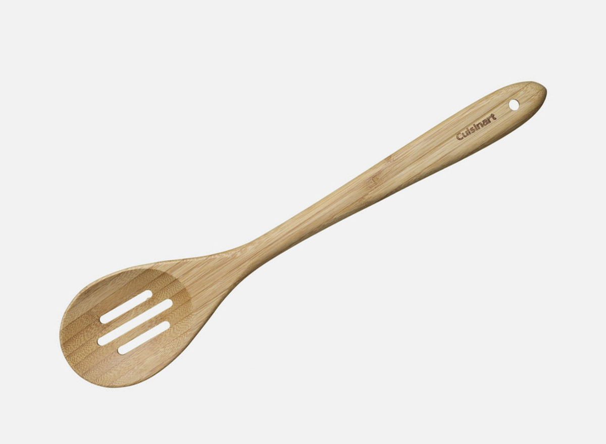 cuisinart wooden spoon on white background