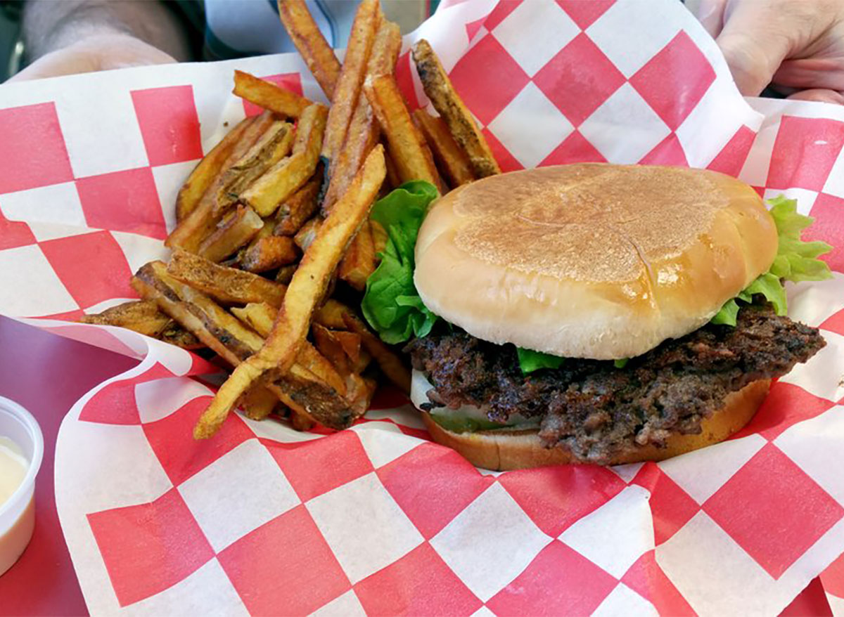 burger and fries from davids burgers in arkansas