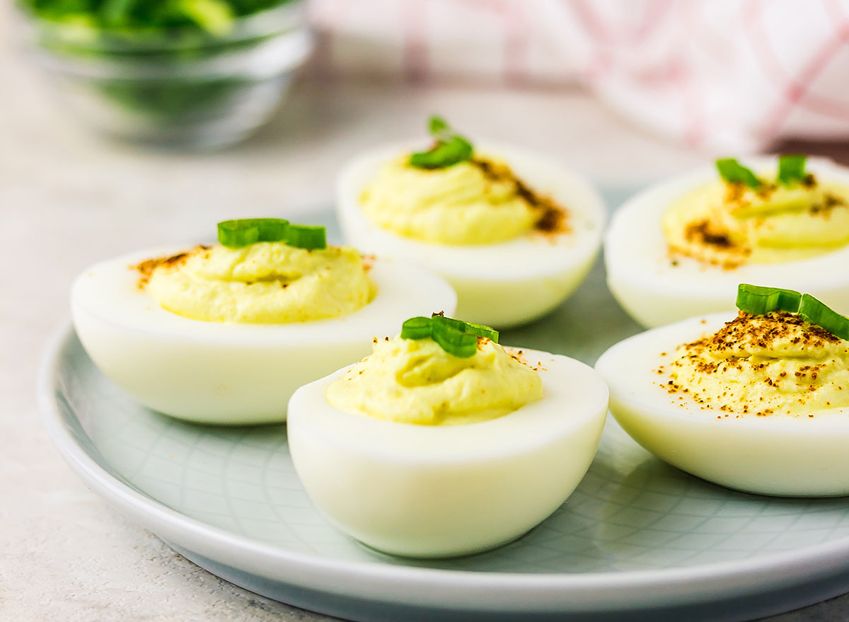 deviled eggs made with greek yogurt