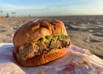 Fatburger Impossible burger by the beach in Los Angeles