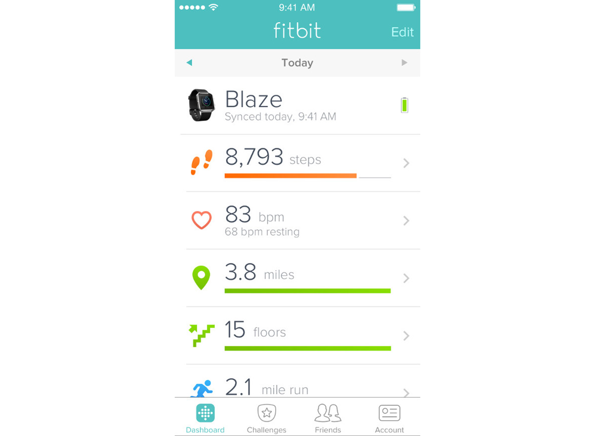 fitbit app screenshot