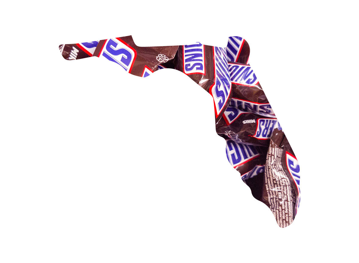 Florida's favorite candy bar is Snickers