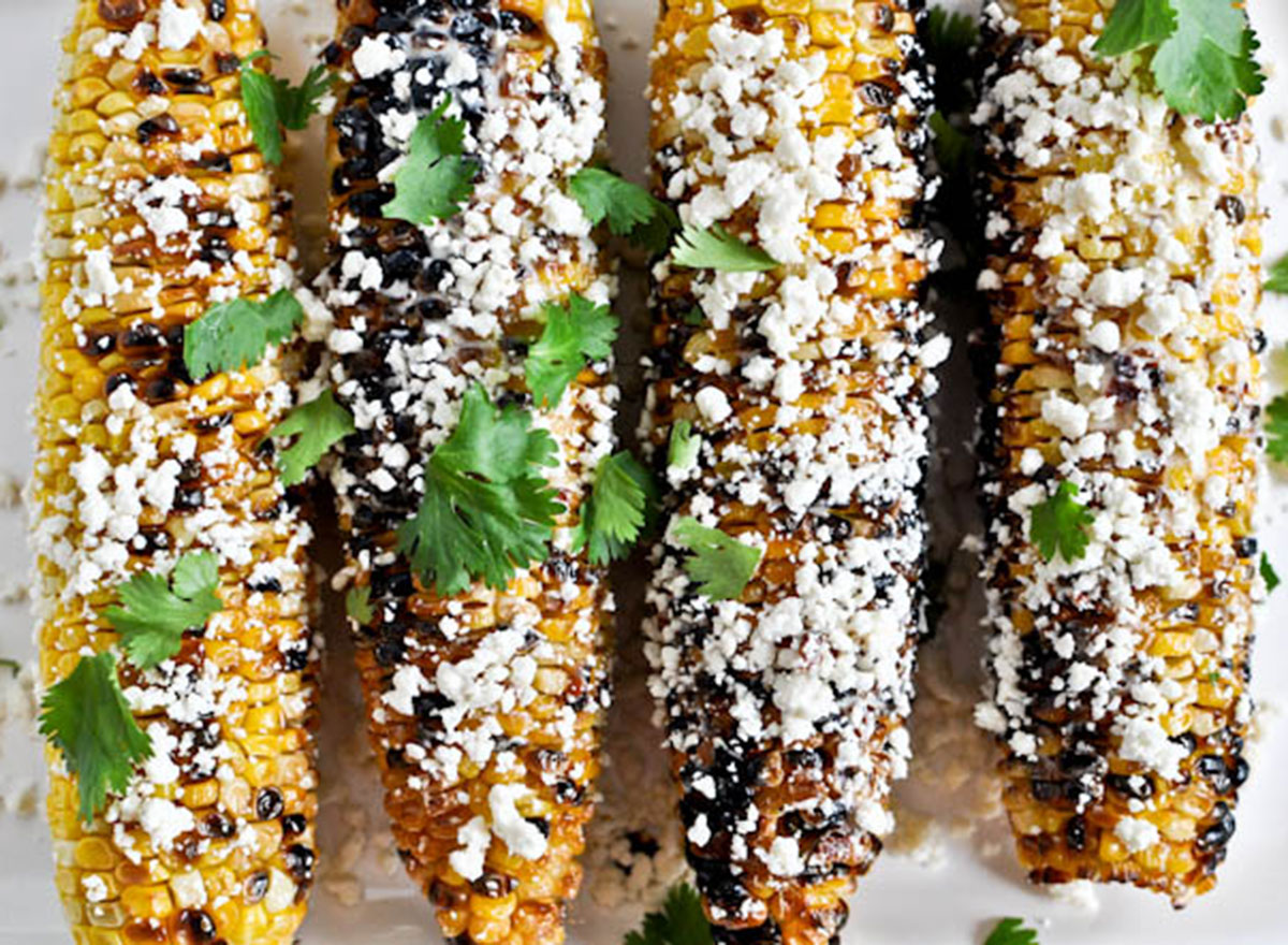 grilled corn with bacon butter and cotija cheese
