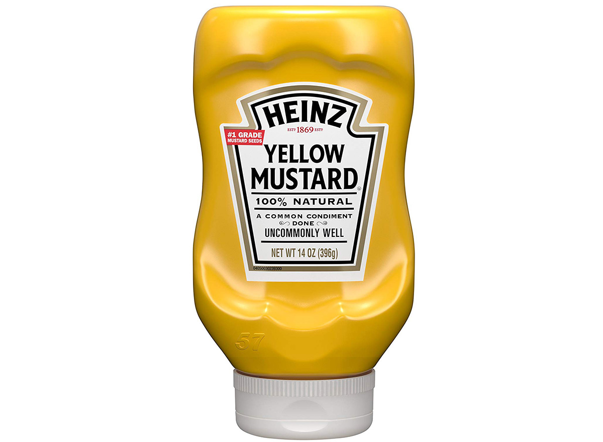 heinz yellow mustard in container