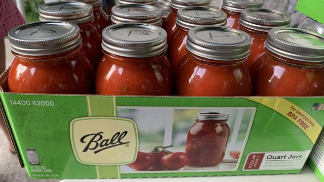 homemade sauce in jars