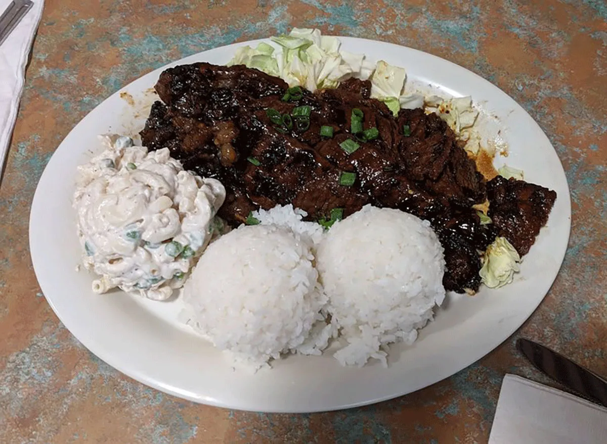 Kalibi ribs from hawaiian style cafe