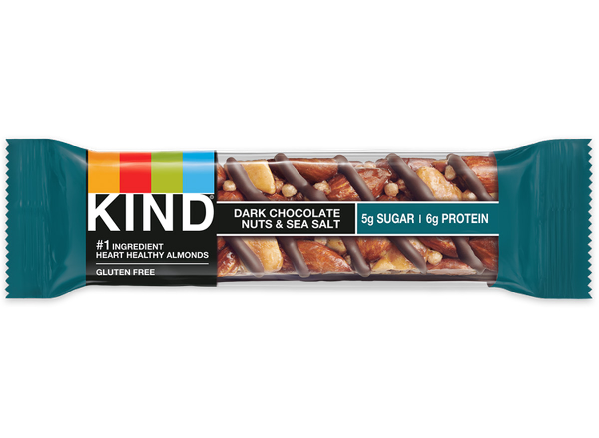 kind bar dark chocolate nuts sea salt in packaging