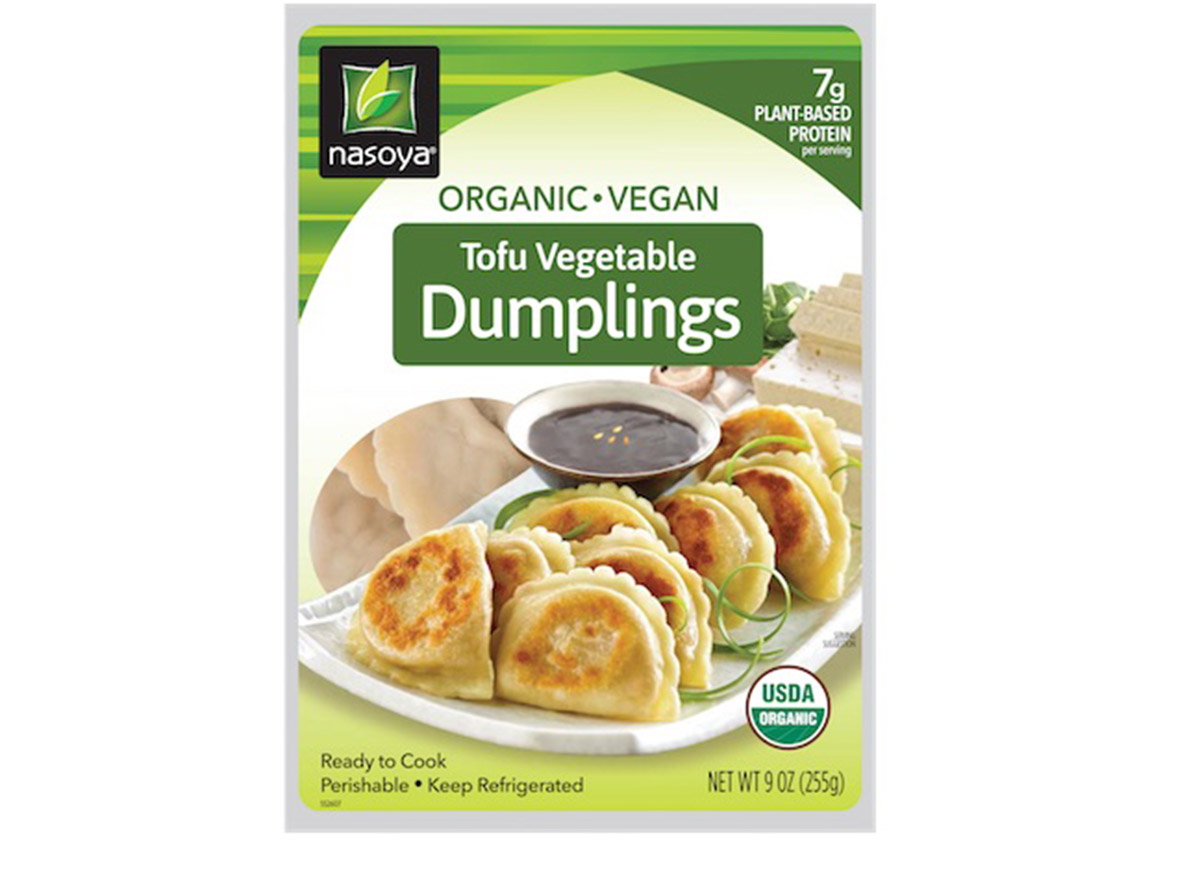 nasyoa tofu vegetable dumplings in packaging