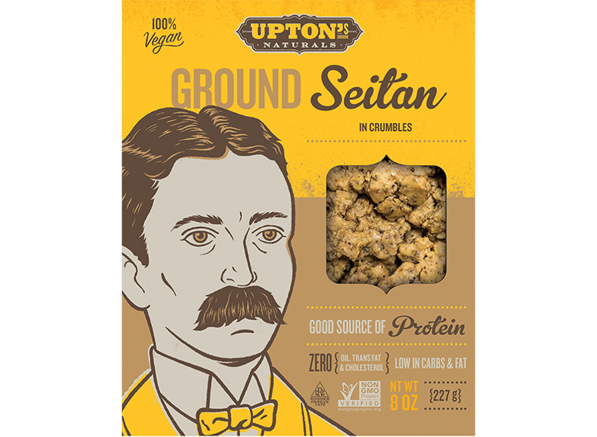 upton naturals ground seitan in packaging