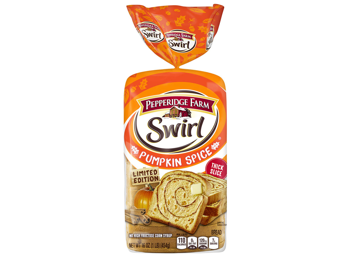 pepperidge farm pumpkin spice swirl bread