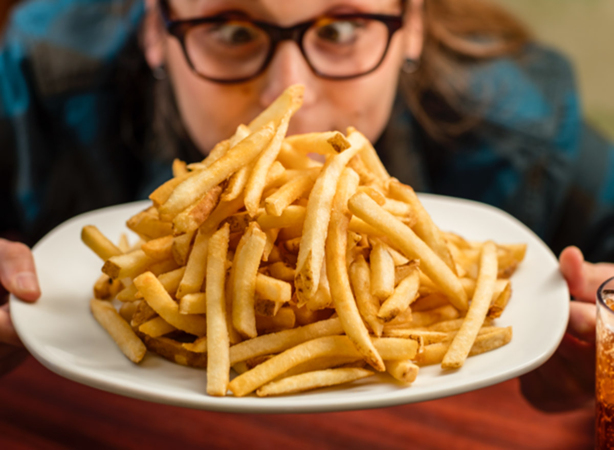 french fries on a plate from perkins