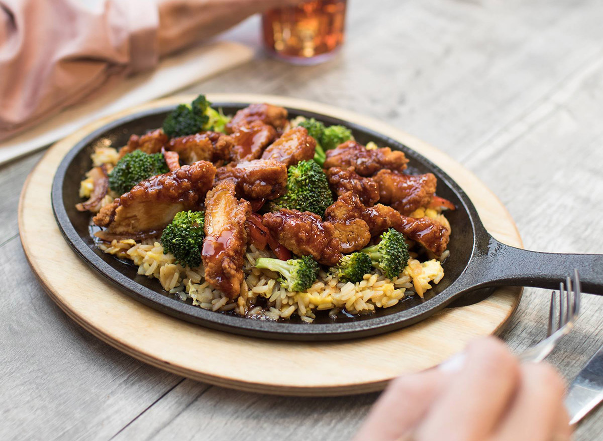 hibachi friend chicken skillet