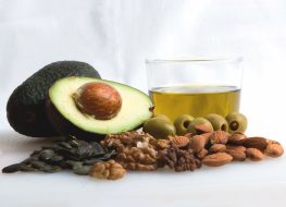 Plant based healthy fats like avocado olive oil nuts seeds