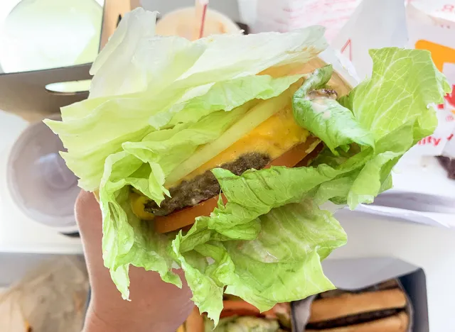 Protein style burger at in-n-out