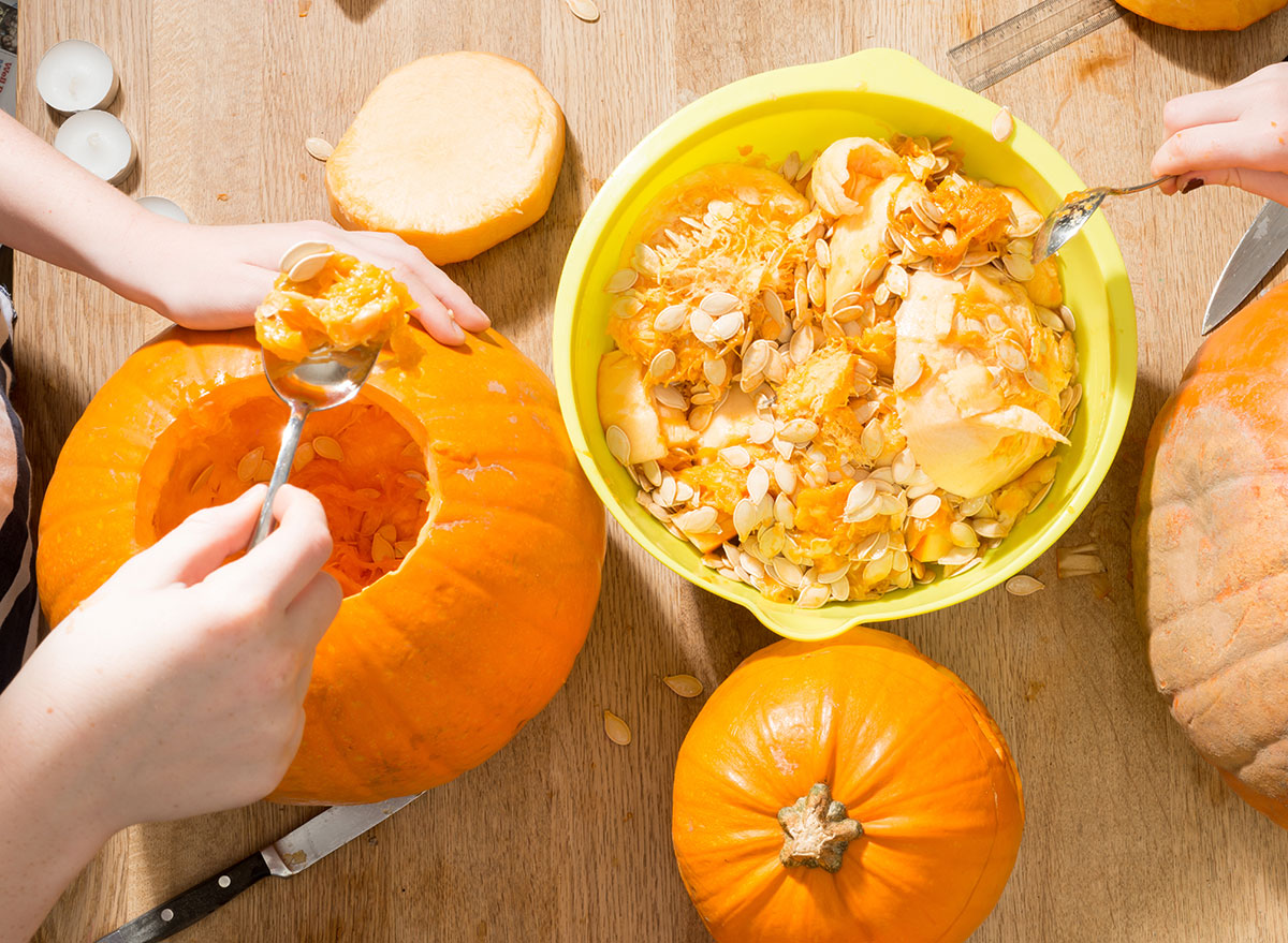 pumpkin scooping