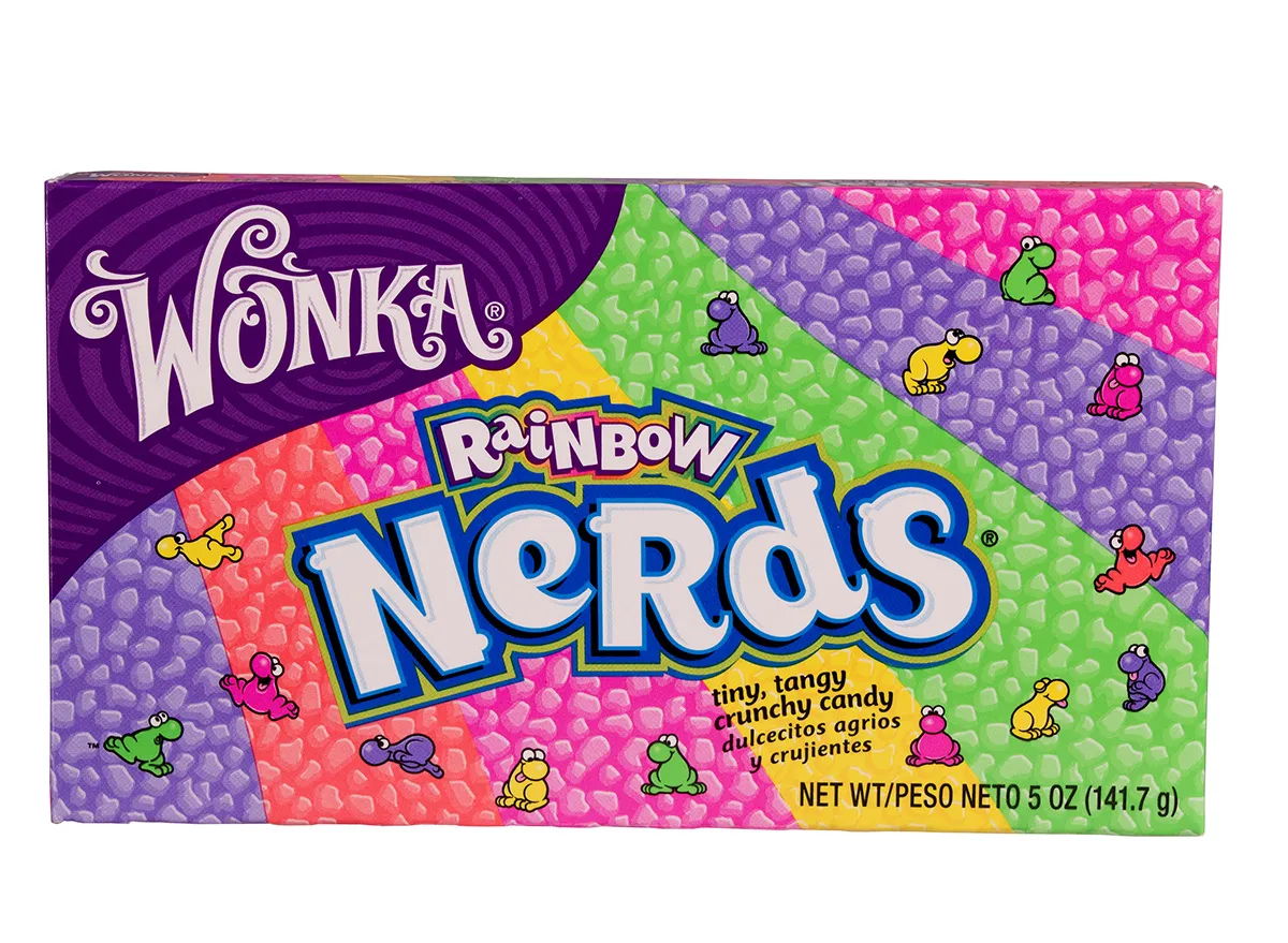 rainbow nerds boxed package