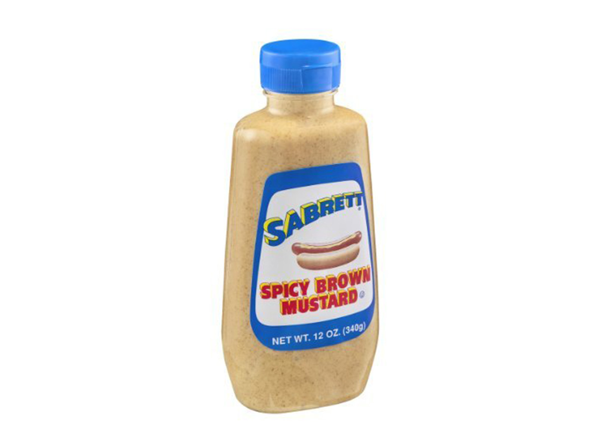 sabrett spicy brown mustard in container