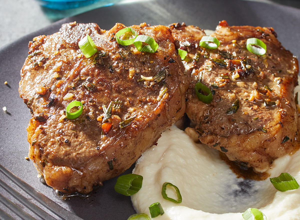 Keto Lamb Chops & Cheesy Cauliflower Mash Recipe — Eat This Not That