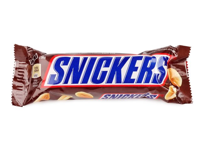 snickers bar wrapped