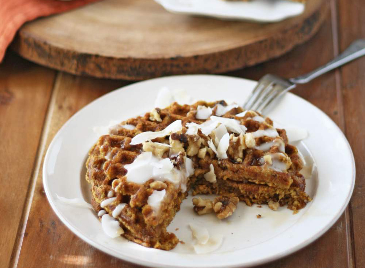 spiced pumpkin waffles