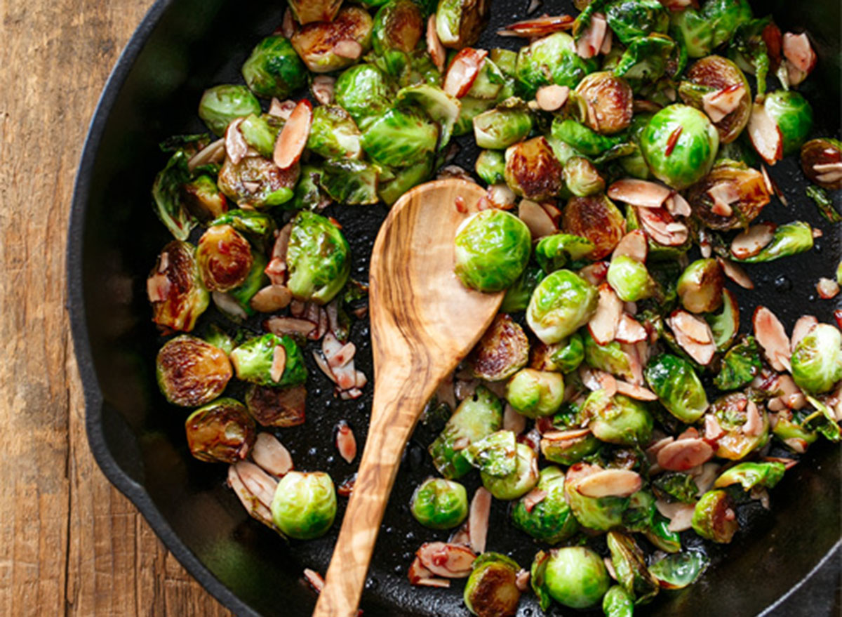 tart cherry glazed brussels sprouts