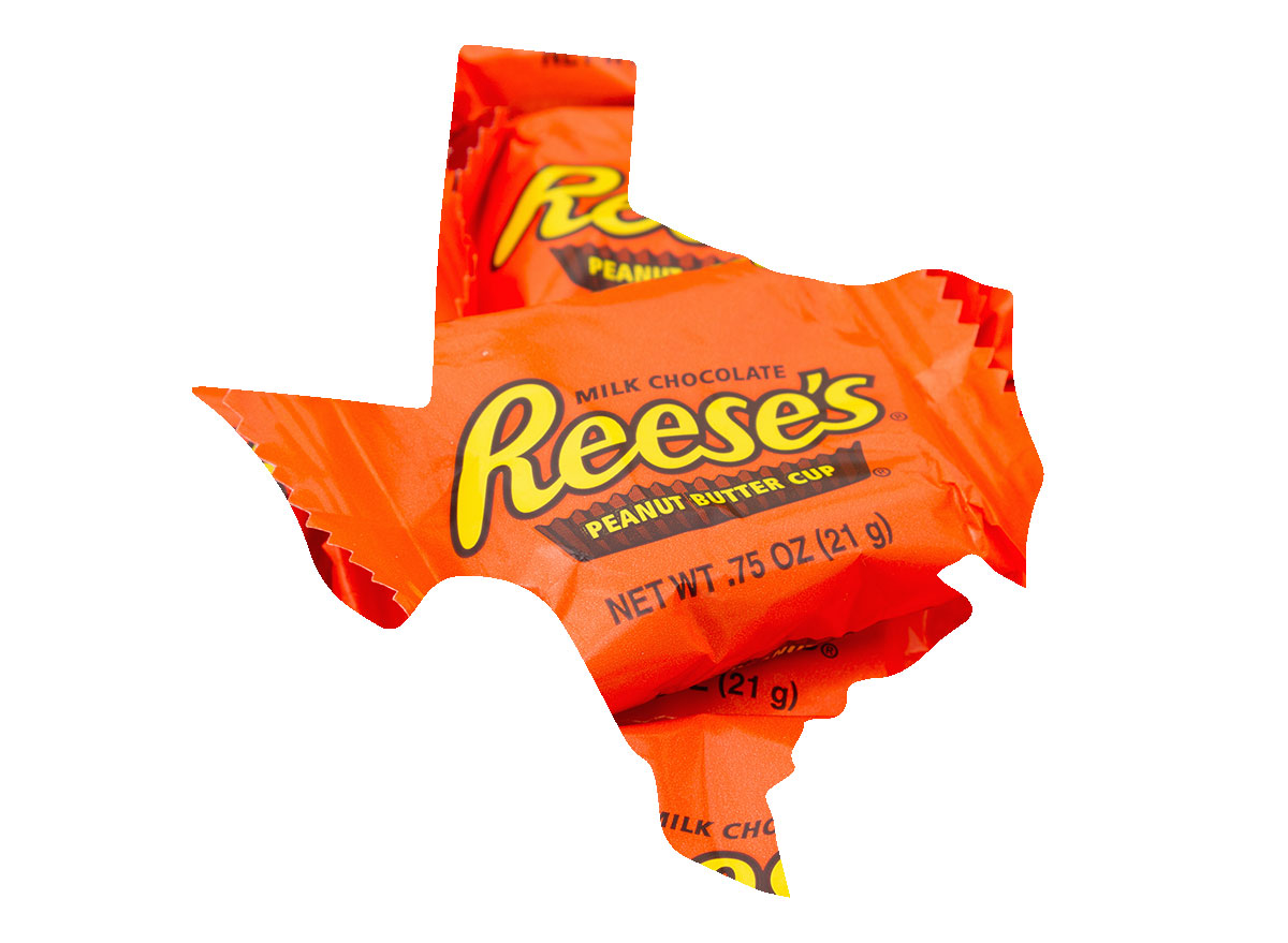 德克萨斯州最受欢迎的糖果是 Reese's Cups