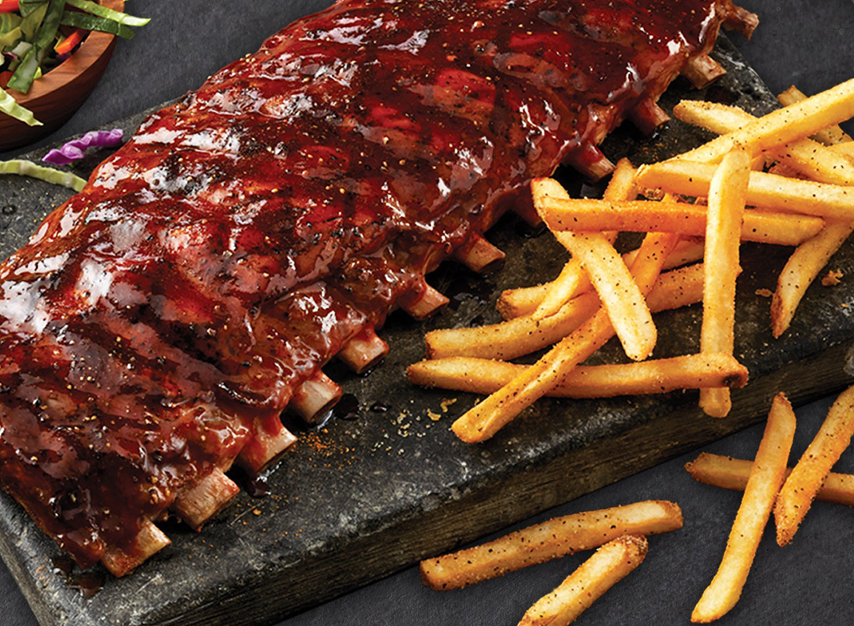 Worst: Signature Whiskey-Glazed Ribs, Full-Rack (With Coleslaw & Season...