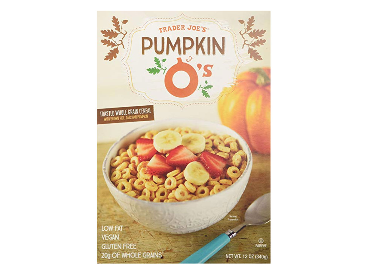 trader joes pumpkin os cereal box