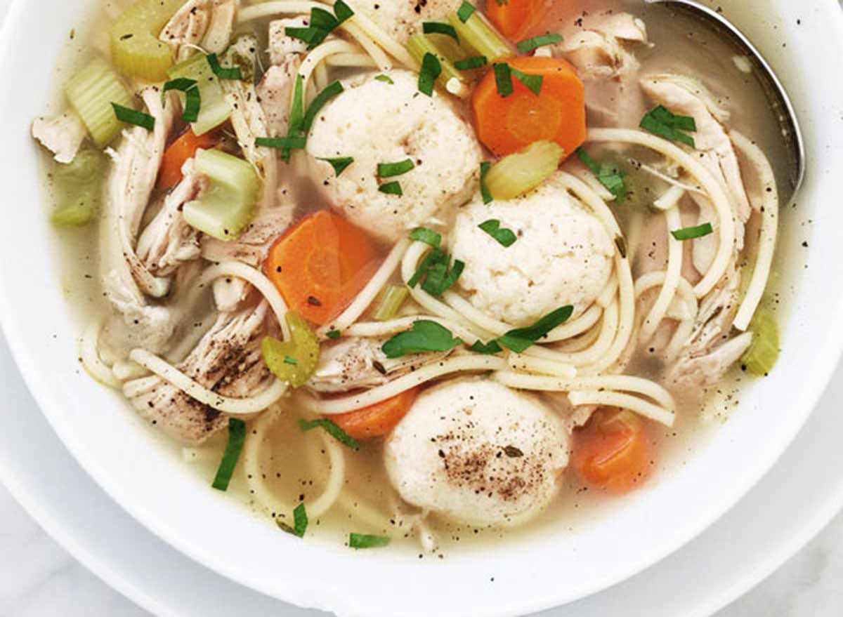 Chicken Noodle Matzo Ball Soup