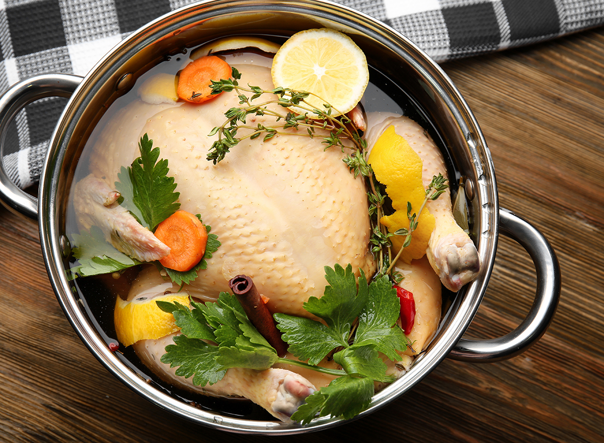 brining turkey in pot