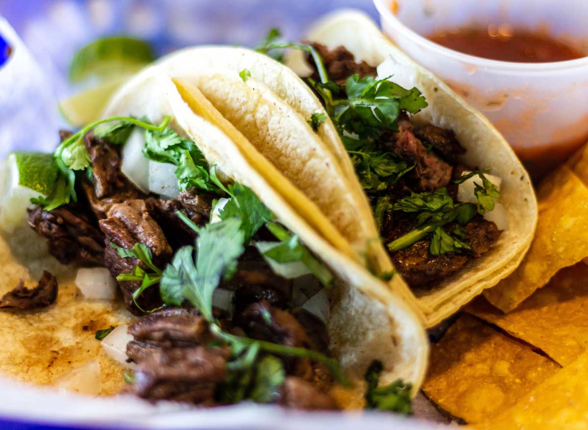 Carne asada street taco