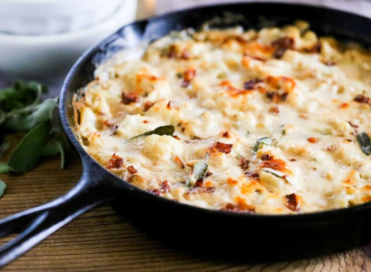 cauliflower gratin with garlic and sage