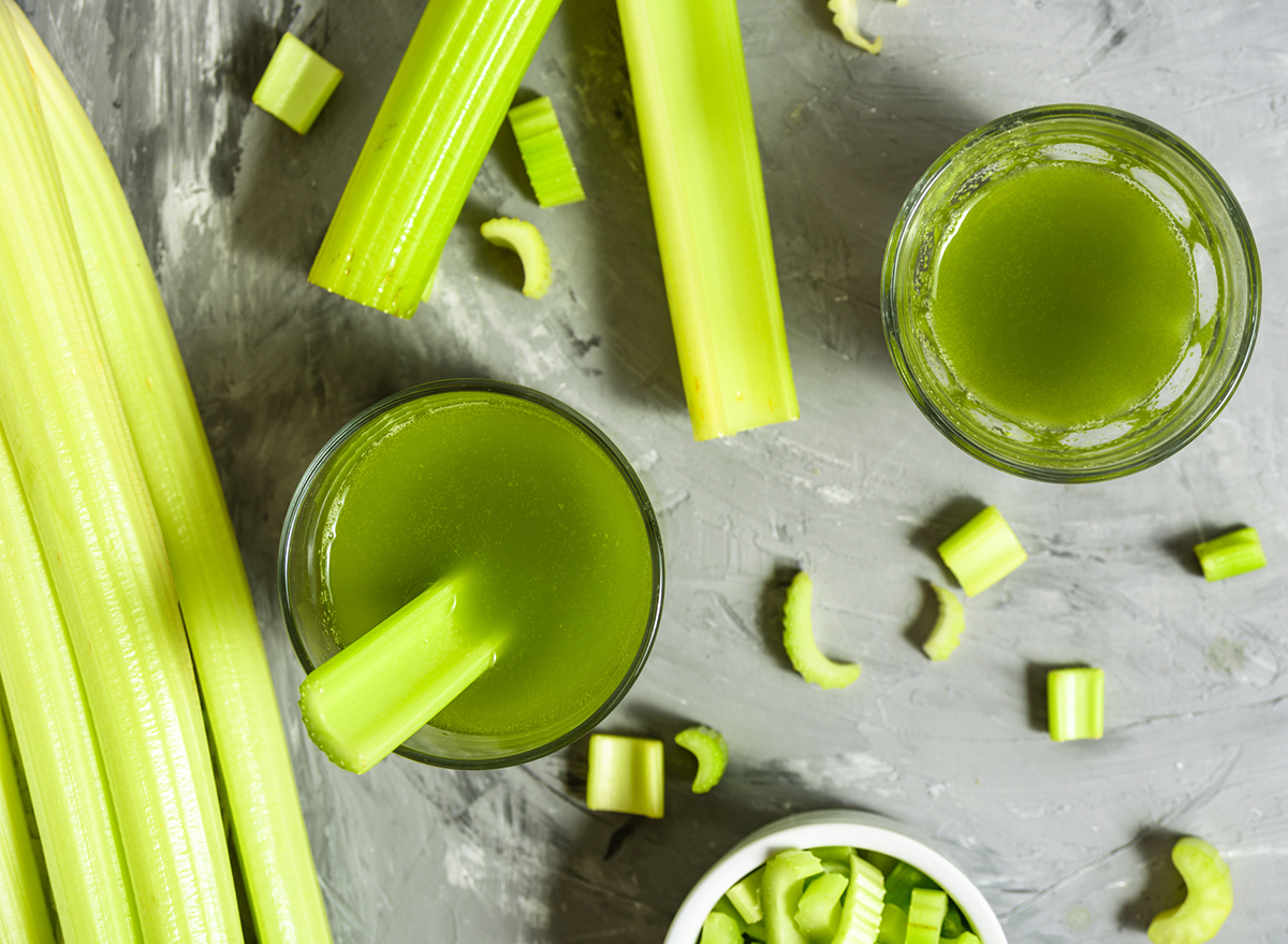 celery stalks and celery juice