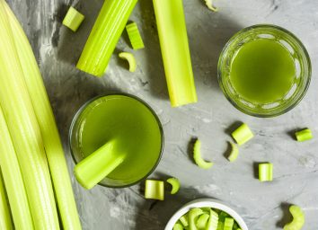 celery stalks and celery juice