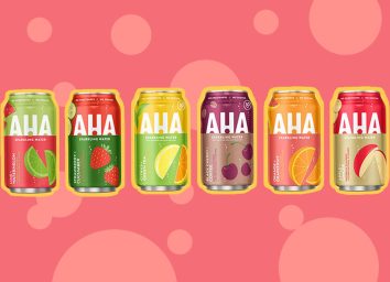 the launch lineup for coca-cola aha flavored sparkling water