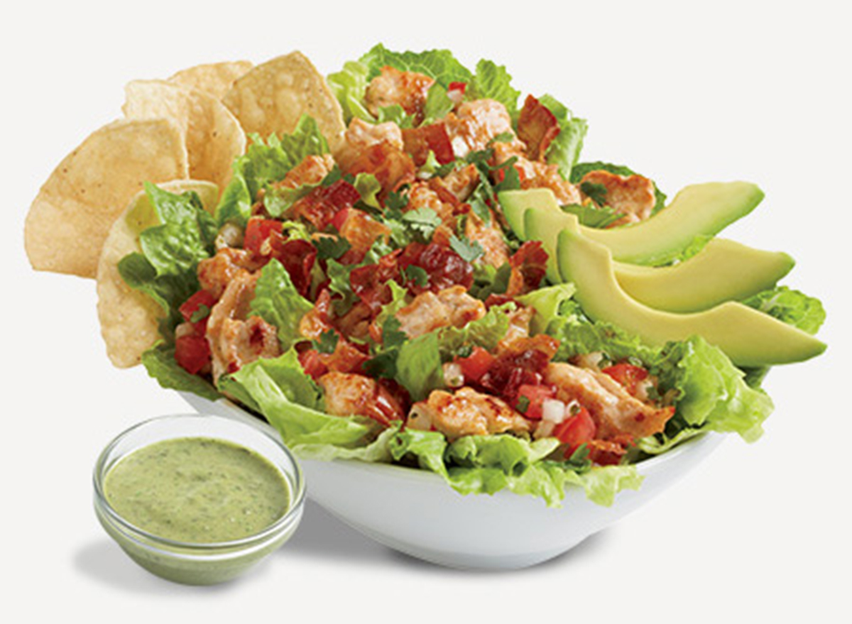 del taco chicken bacon and avocado salad