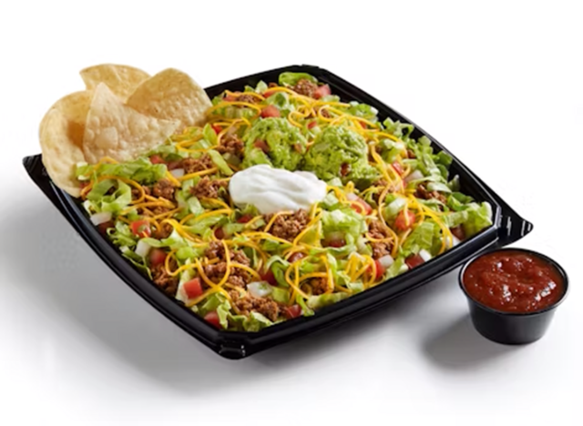 Del Taco Beef Taco Salad with Fresh Guac