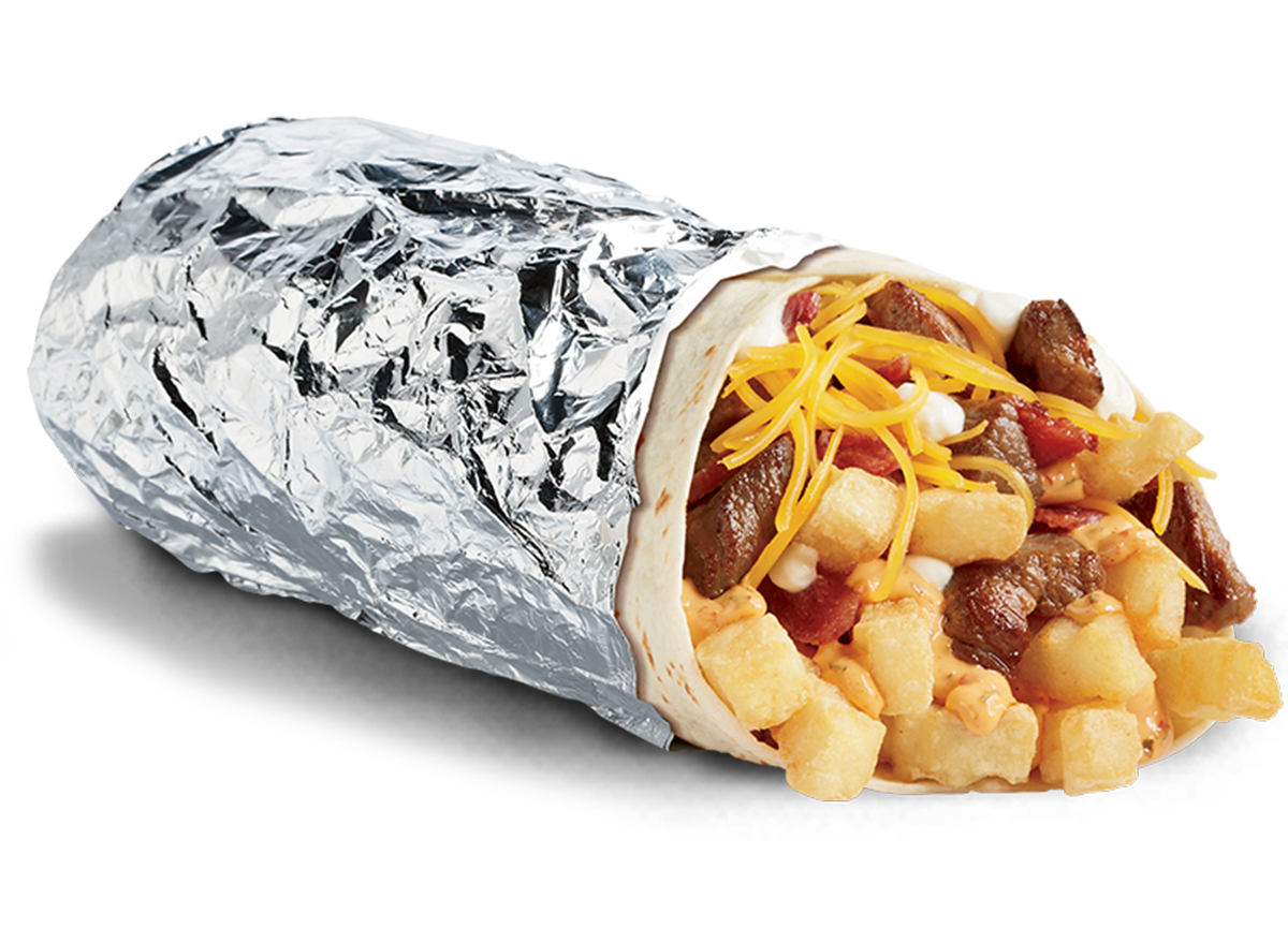 del taco steak and potato burrito