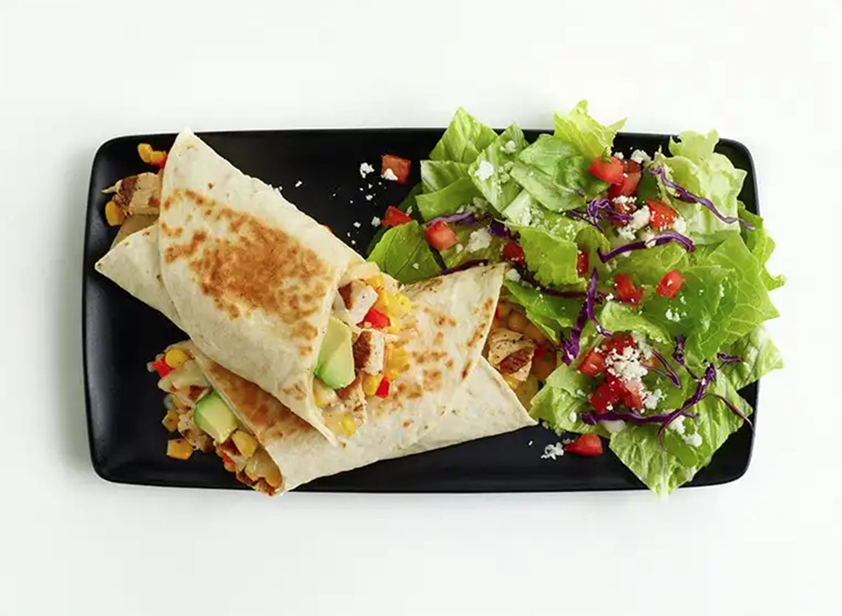 el pollo loco chicken avocado tortilla wrap