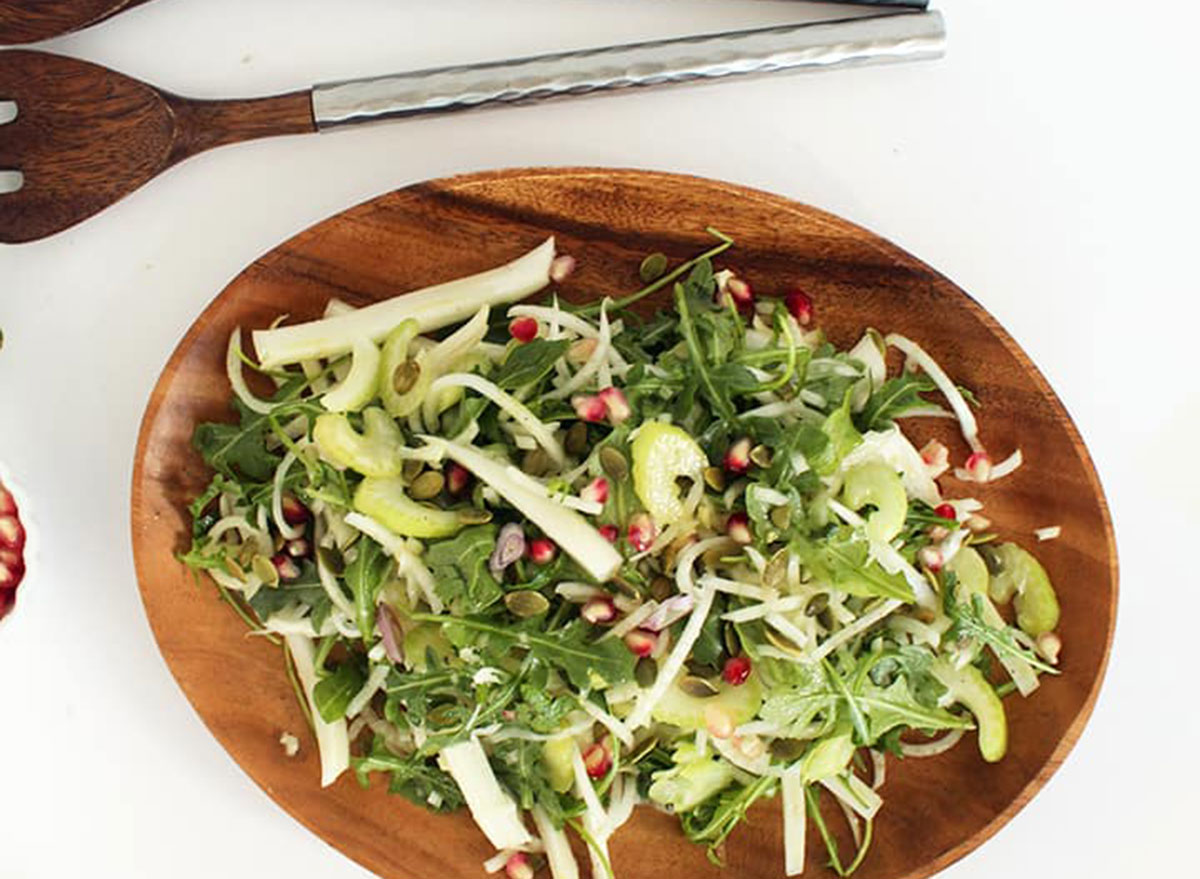 fennel, celery and pomegranate salad