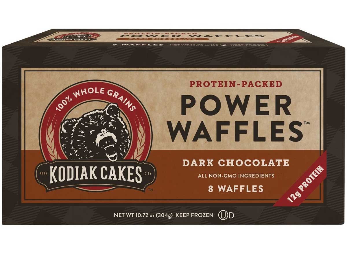 Kodiak cakes power waffles dark chocolate protein waffles