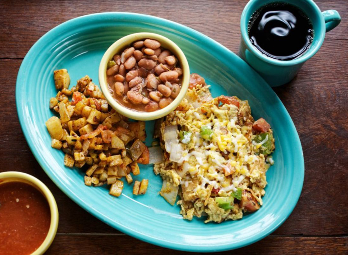 plate of mexican food from matts el rancho