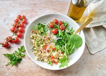 mediterranean tofu veggie scramble