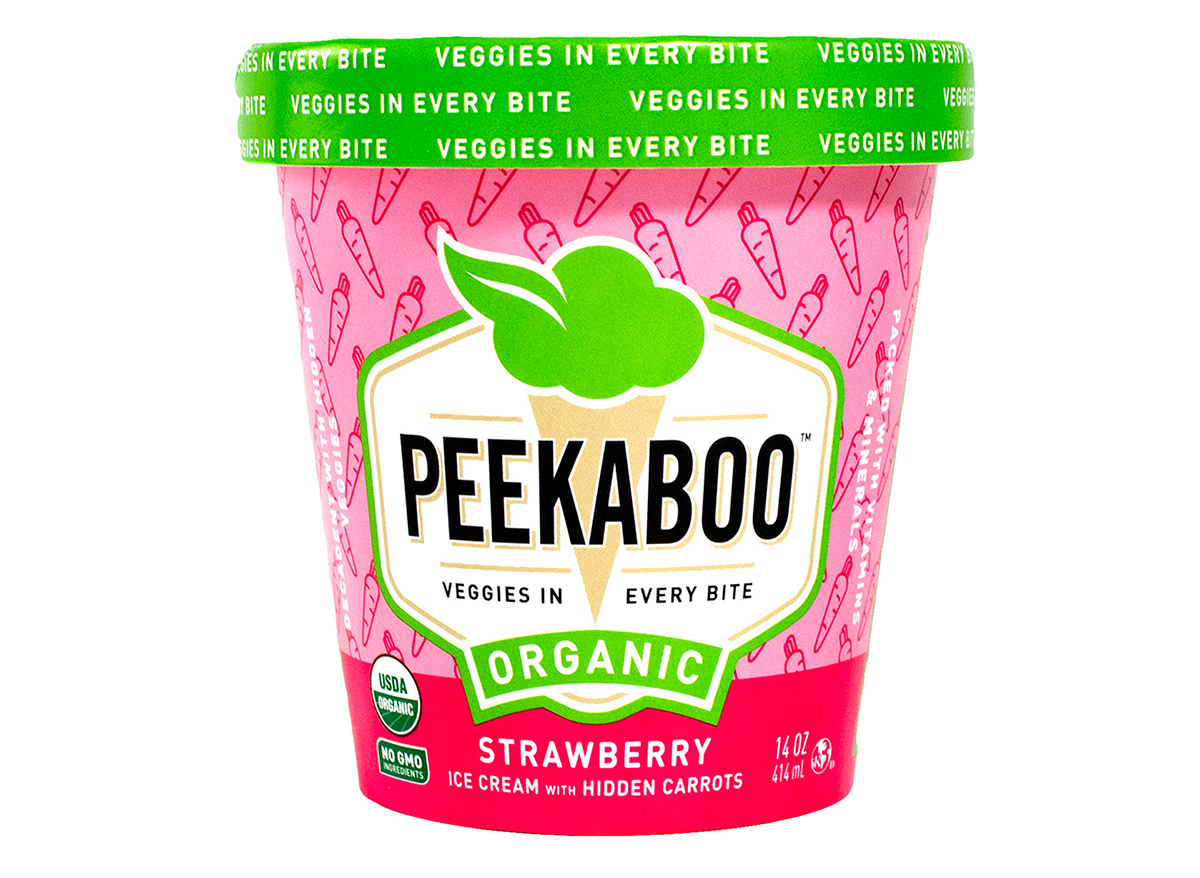 peekabo ice cream pint strawberry carrot