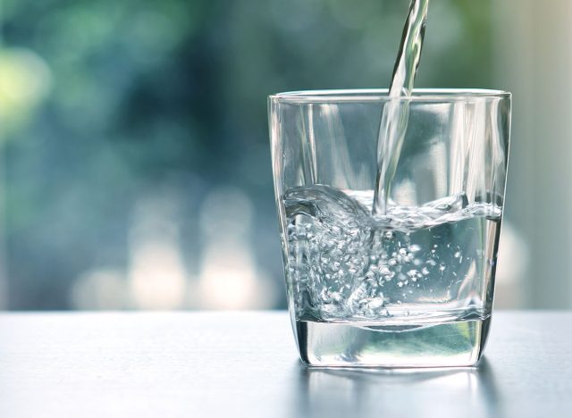 Pure drinking water in glass