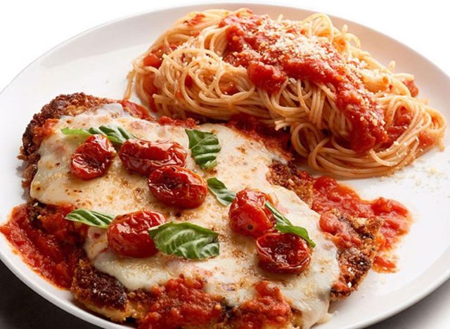 Romanos pasta grilled chicken parmesan