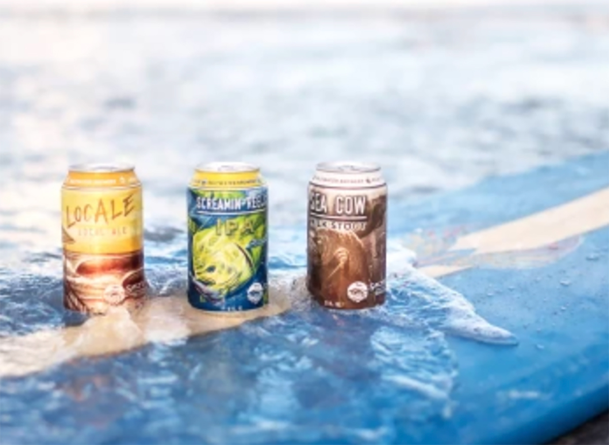 saltwater brewery beer on ocean