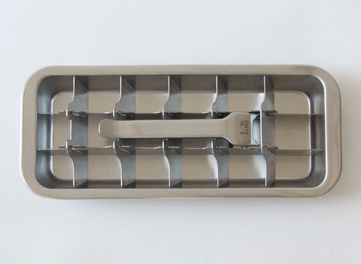 stainless steel ice cube tray