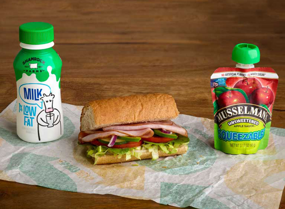 subway black forest ham mini kids meal