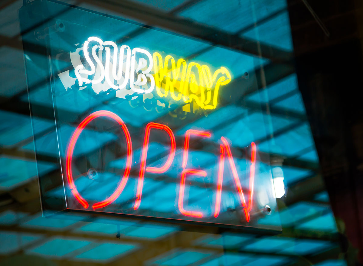 subway neon open sign